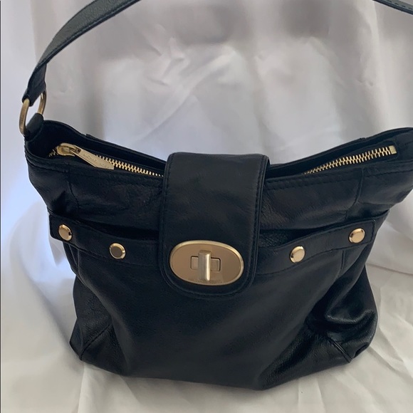 Michael Kors Handbags - Michael kors black top handle with gold detail